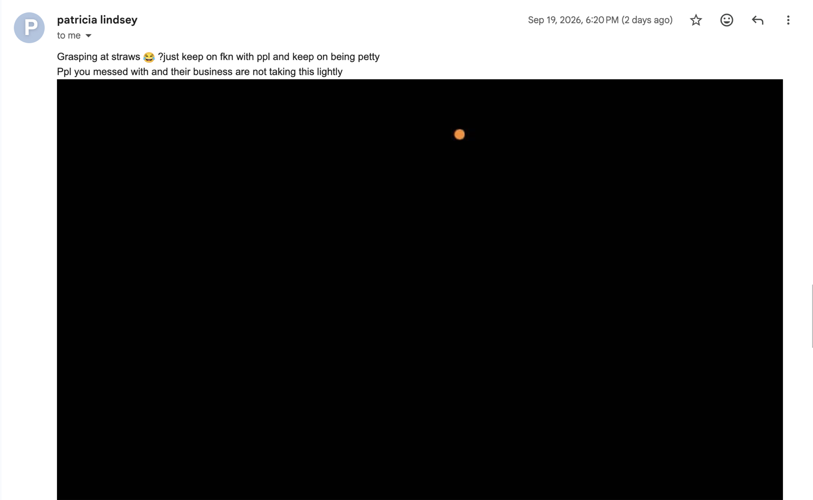 Screenshot 6: Pat Lindsey's email at 6:20 PM, Sep 19, 2026
